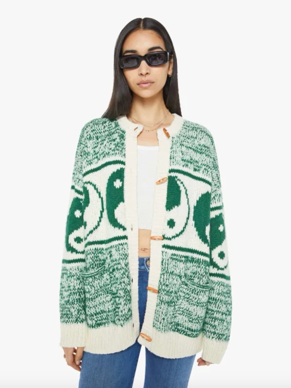 Mother The Long Drop Cardigan Yin Yang